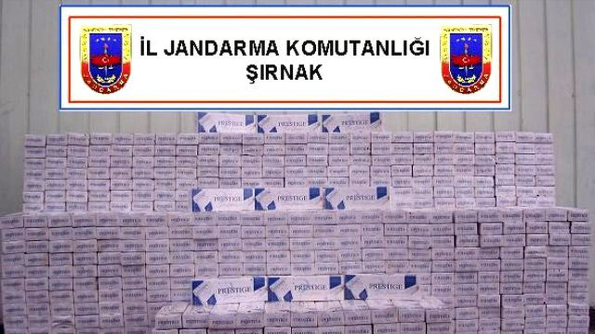 Şırnak\'ta 17 Bin 774 Paket Kaçak Sigara Ele Geçirildi