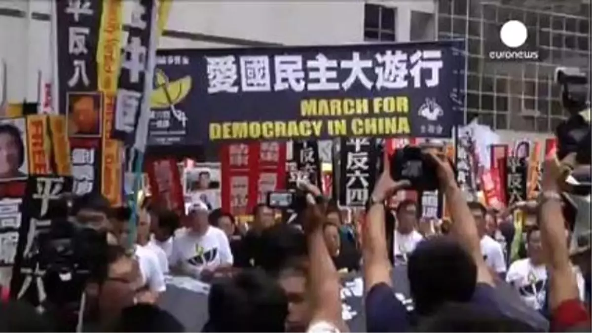 Hong Kong\'da Tiananmen Protestosu