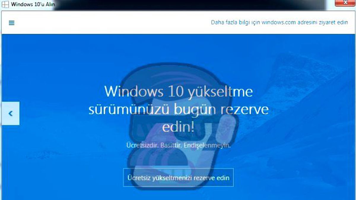 Windows 10 Ücretsiz Yükseltme Rezervasyonu Başladı !