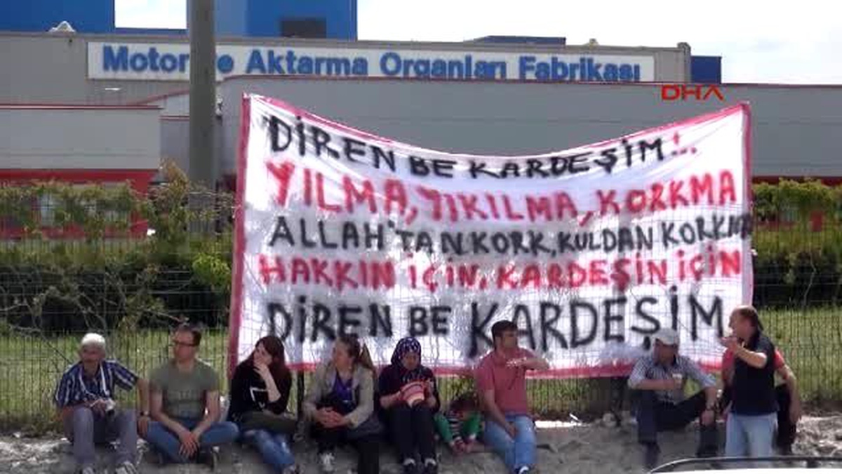 Eskişehir Otosan İşçileri Gölcük\'ten İnönü\'ye Destek İçin Geldi