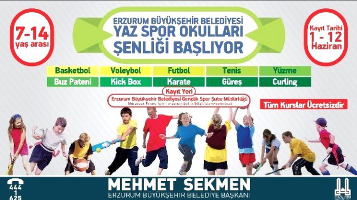Büyükşehir Belediyesi Yaz Spor Okulları Başlıyor