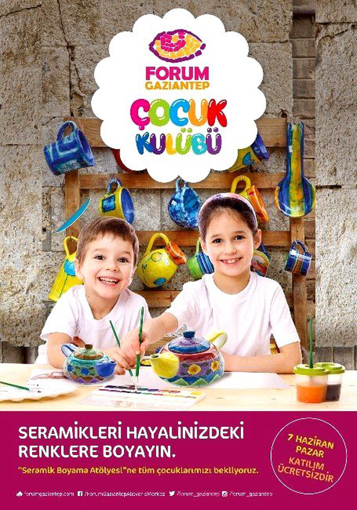 Forum Gaziantep\'te Çocuklardan Rengarenk Seramikler