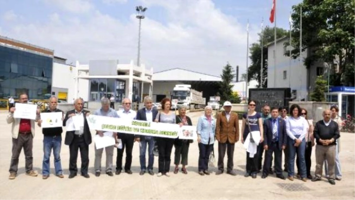 Çevrecilerden Sunta Fabrikasına Kirlilik Protestosu