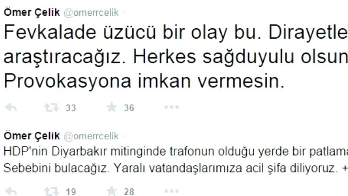 Kültür ve Turizm Bakanı Çelik\'ten Patlamaya İlişkin Açıklama