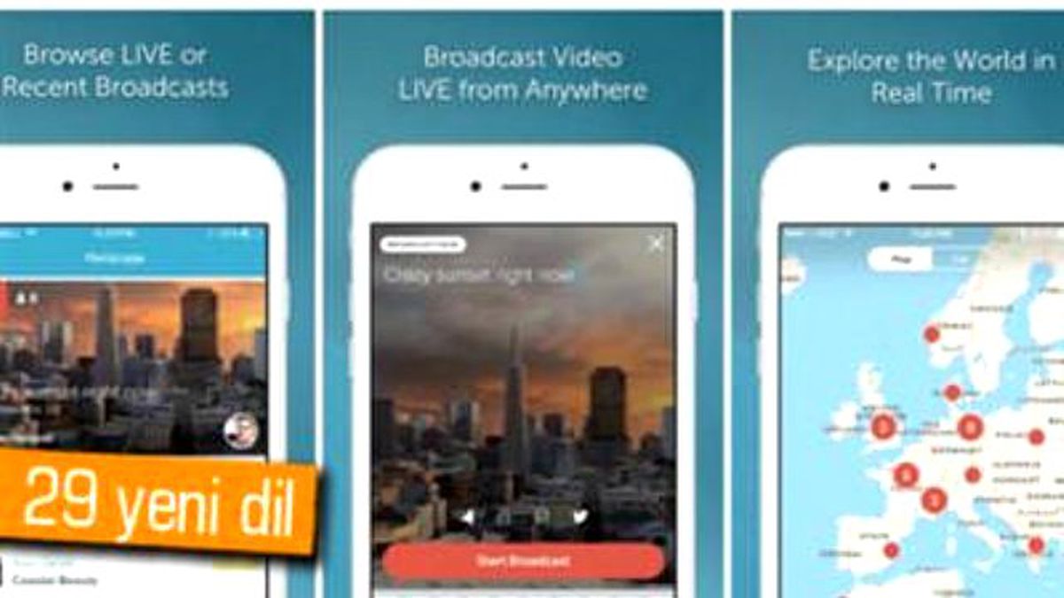 Periscope\'a Güncelleme Geldi, Türkçe Oldu