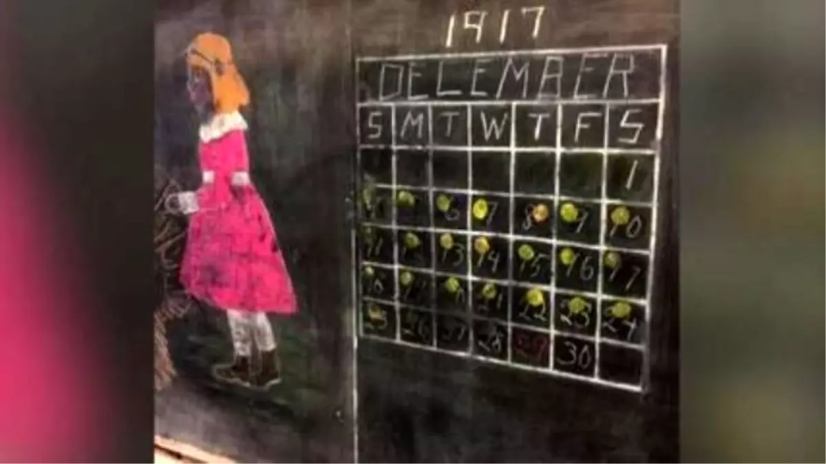 98-year-old Chalkboard Uncovered With Lessons Frozen İn Time