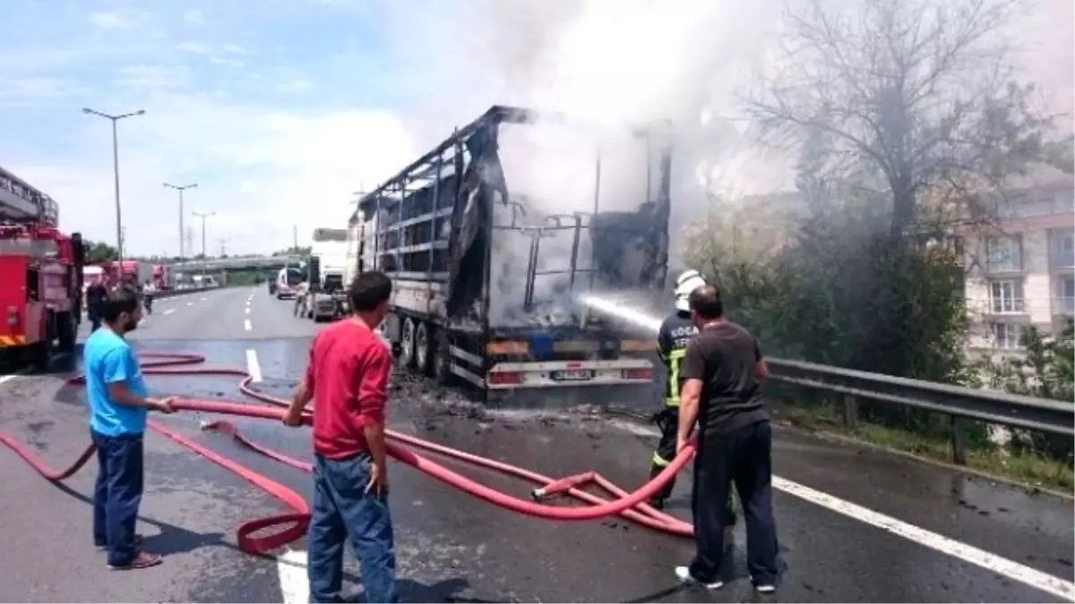 Tır\'ın Çarptığı Tanker Alev Aldı