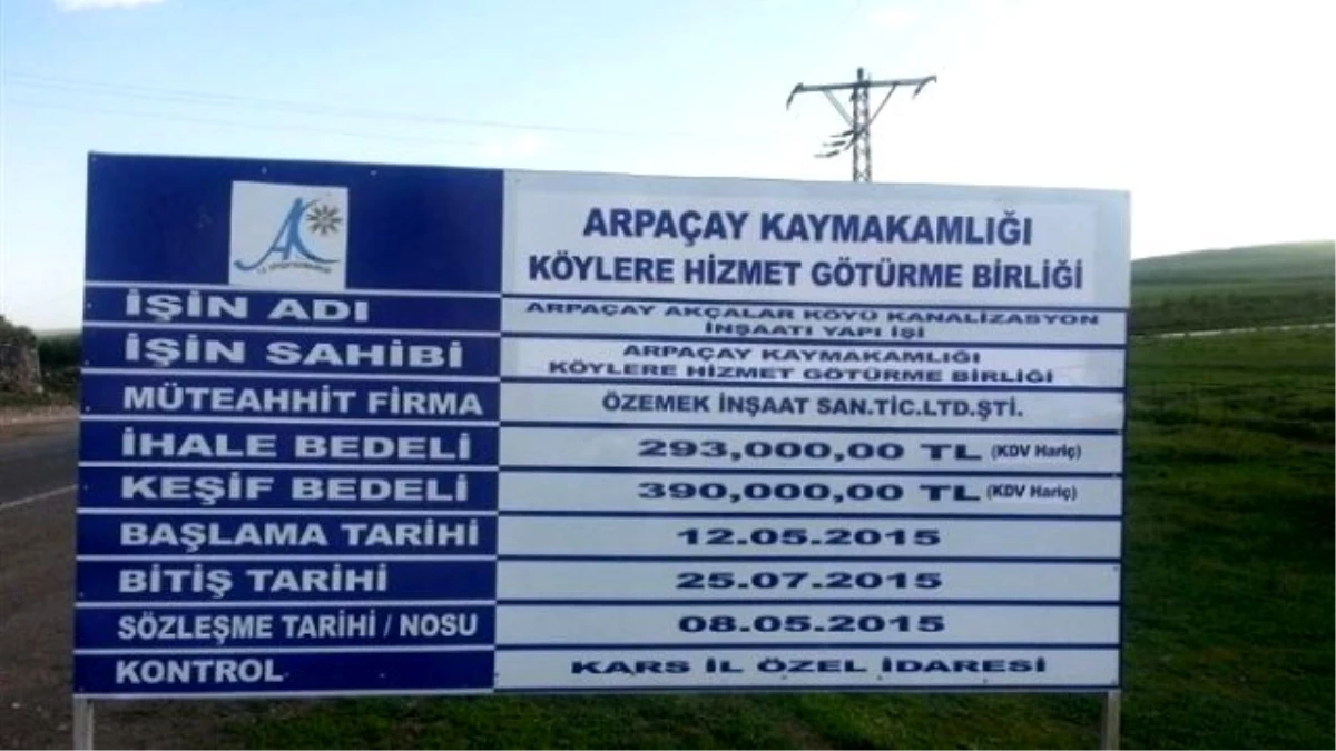 Akçalar Köyü Kanalizasyon Şebekesini Kavuşuyor