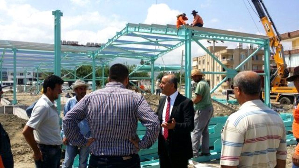 Başkan Culha, Semt Pazarı İnşaatını İnceledi