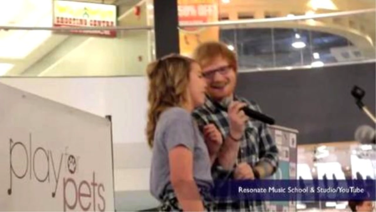 Ed Sheeran Crashes Girls Performance Of His Song At The Mall