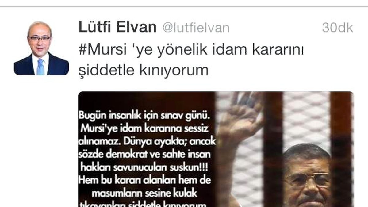 Lütfi Elvan, Mursi\'ye İdam Kararını Kınadı