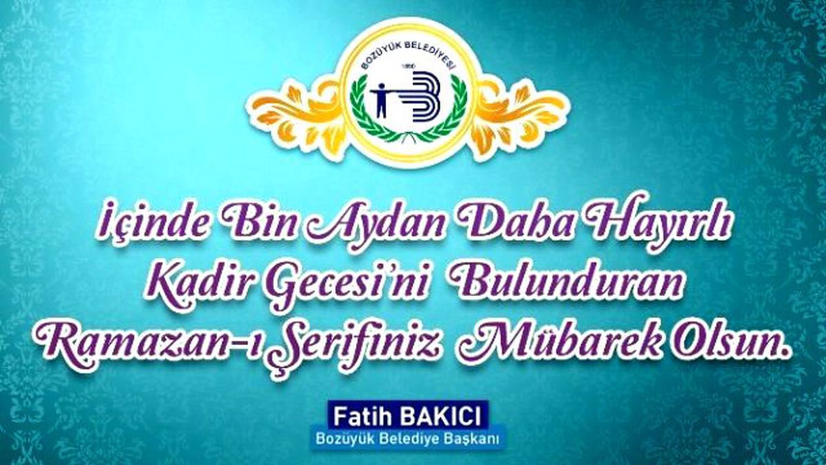 Başkan Bakıcı\'dan Ramazan Ayı Kutlama Mesajı