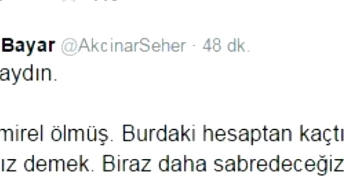 Hdp Erzurum Milletvekili Bayar\'dan Demirel İçin İlginç Tweet Açıklaması