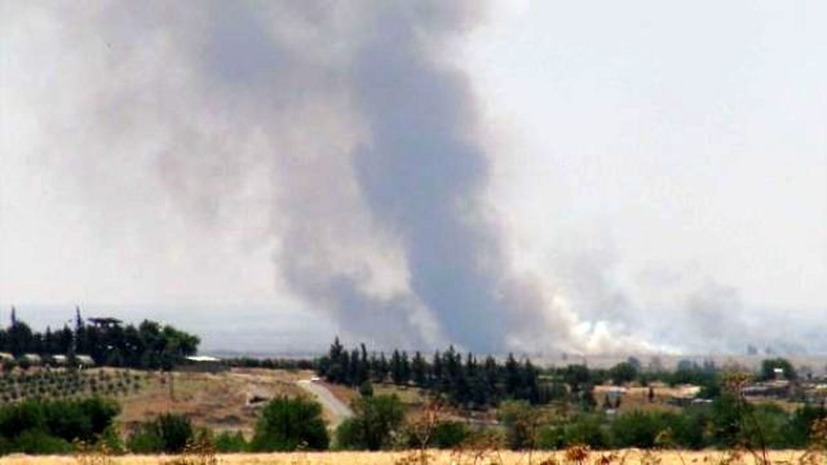 Kilis\'in Suriye Sınırında Dumanlar Yükselmeye Başladı