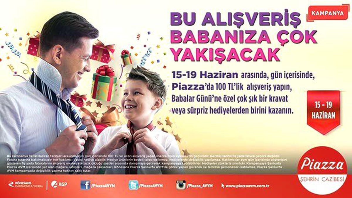 Piazza\'dan Tüm Babalara Sürpriz Hediyeler
