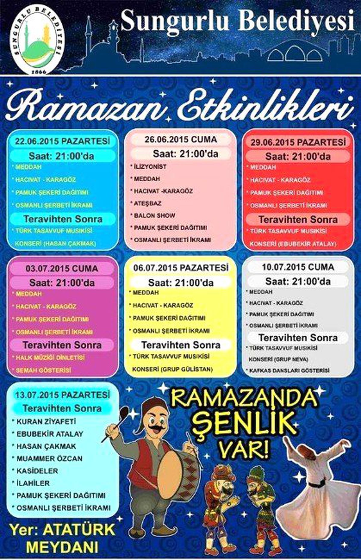 Sungurlu\'da Ramazan Şenlikleri Düzenlenecek