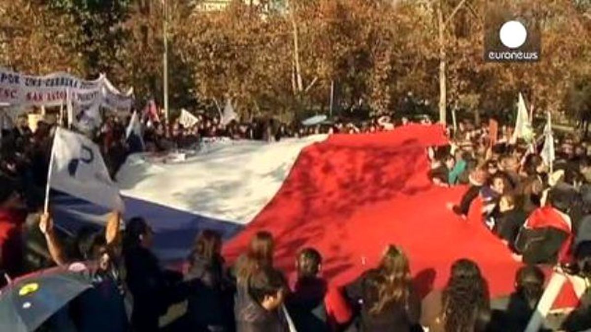 Şili\'de Eğitim Reformu Protestosu