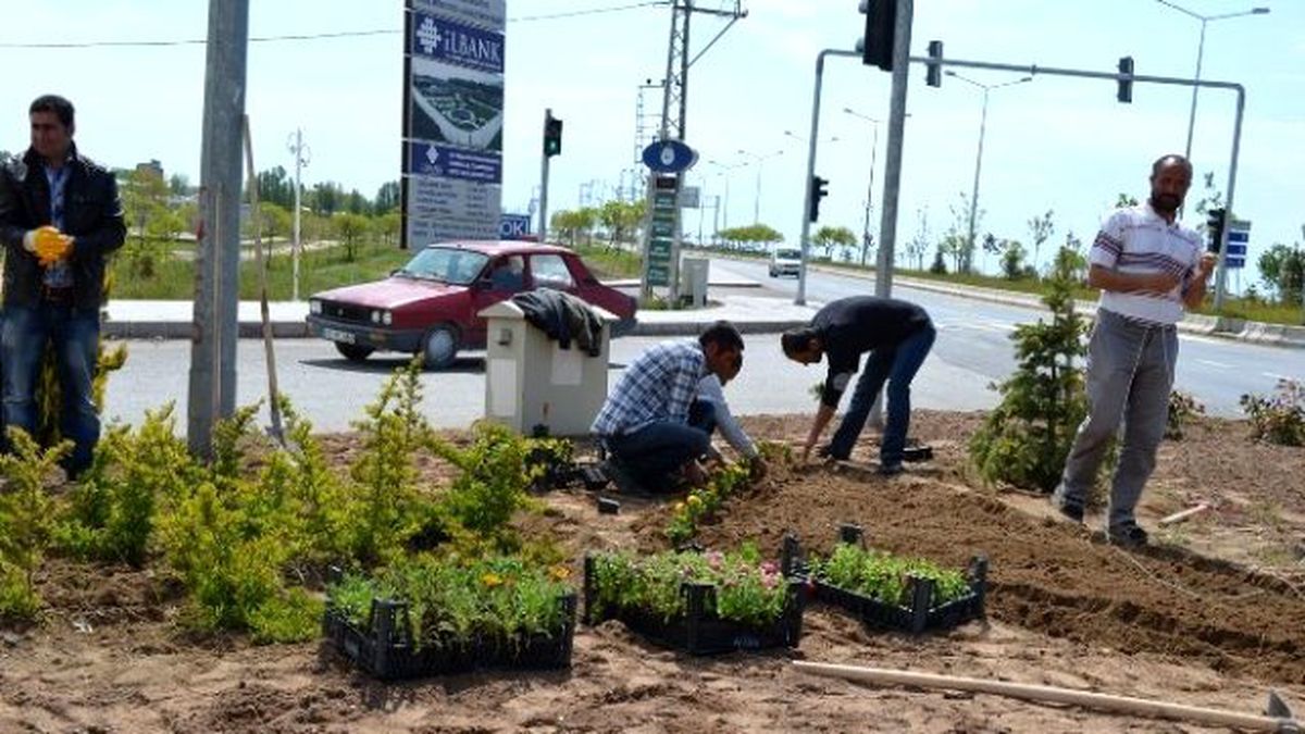 Adilcevaz Belediyesi Çiçeklerle İlçeyi Güzelleştiriyor