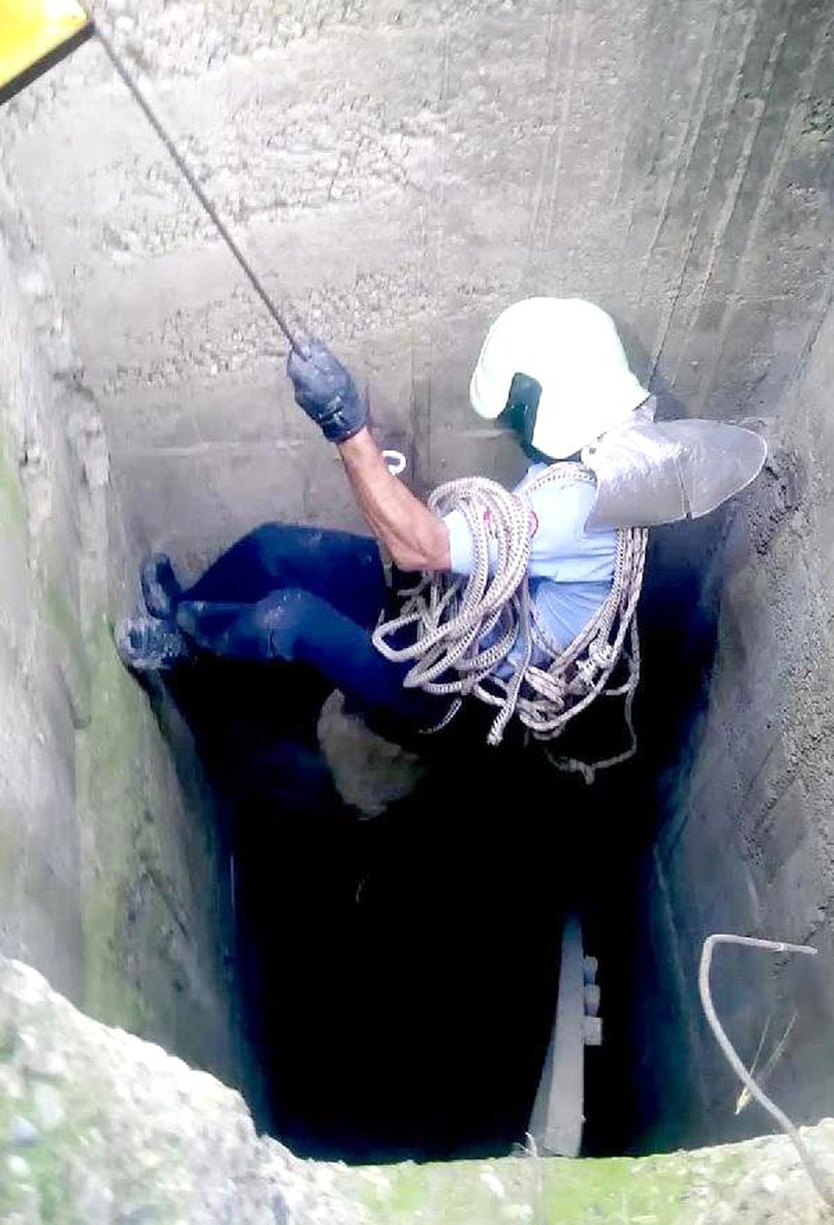 Denizli\'de Su Kuyusuna Düşen Koyunu İtfaiye Kurtardı