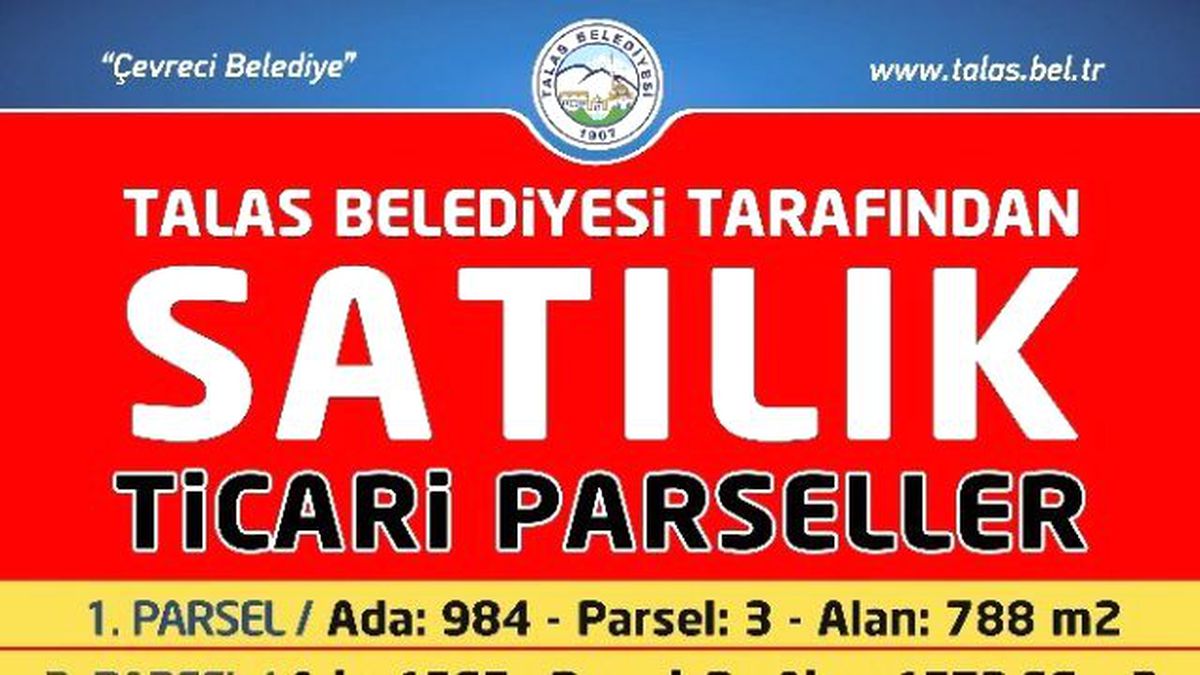 Talas\'ta Satılık Arsalar