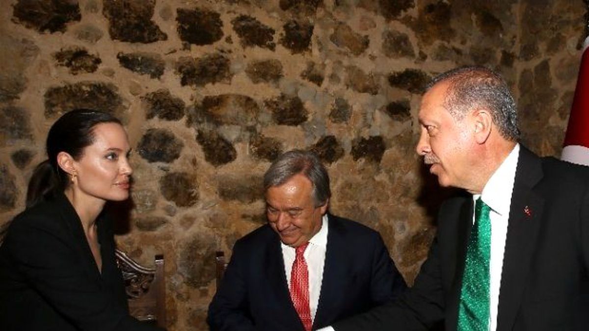 Cumhurbaşkanı Erdoğan Jolıe ile Görüştü