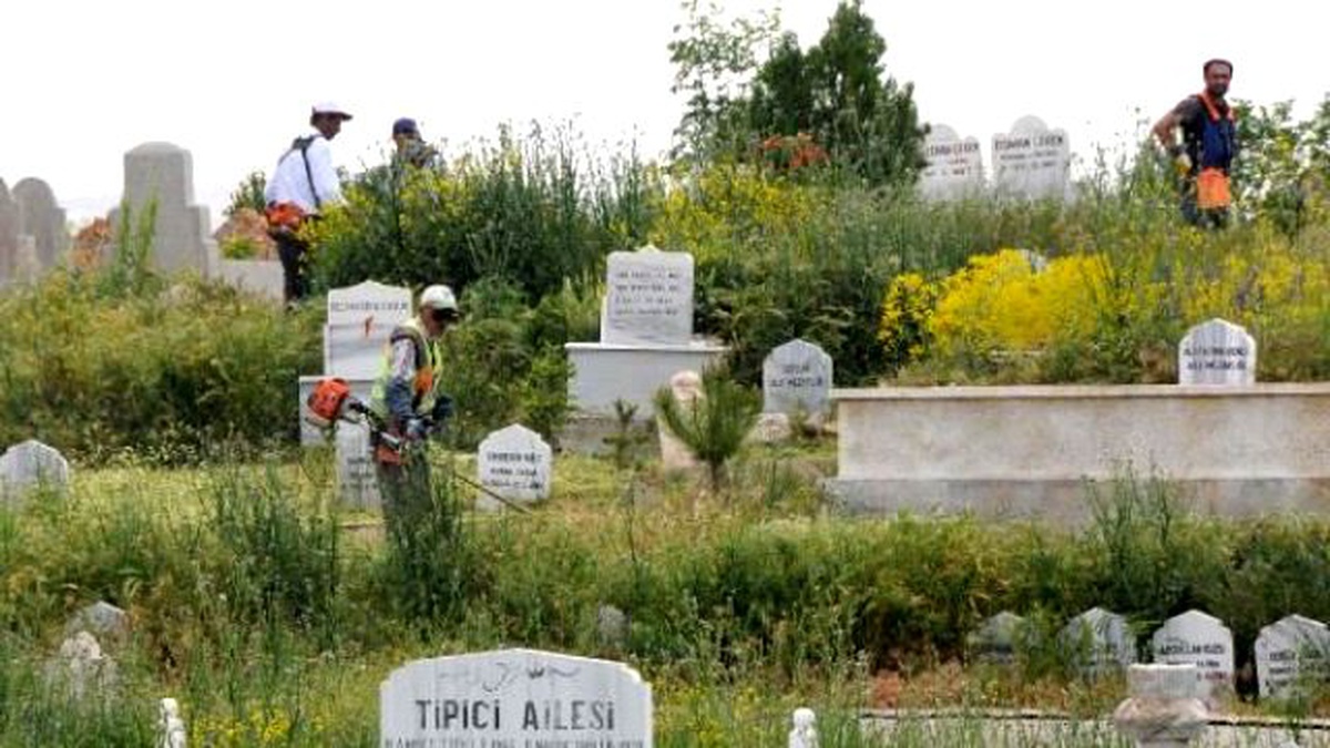 Sivas\'ta Mezarları Kapatan Otlar İçin Temizlik Başlatıldı