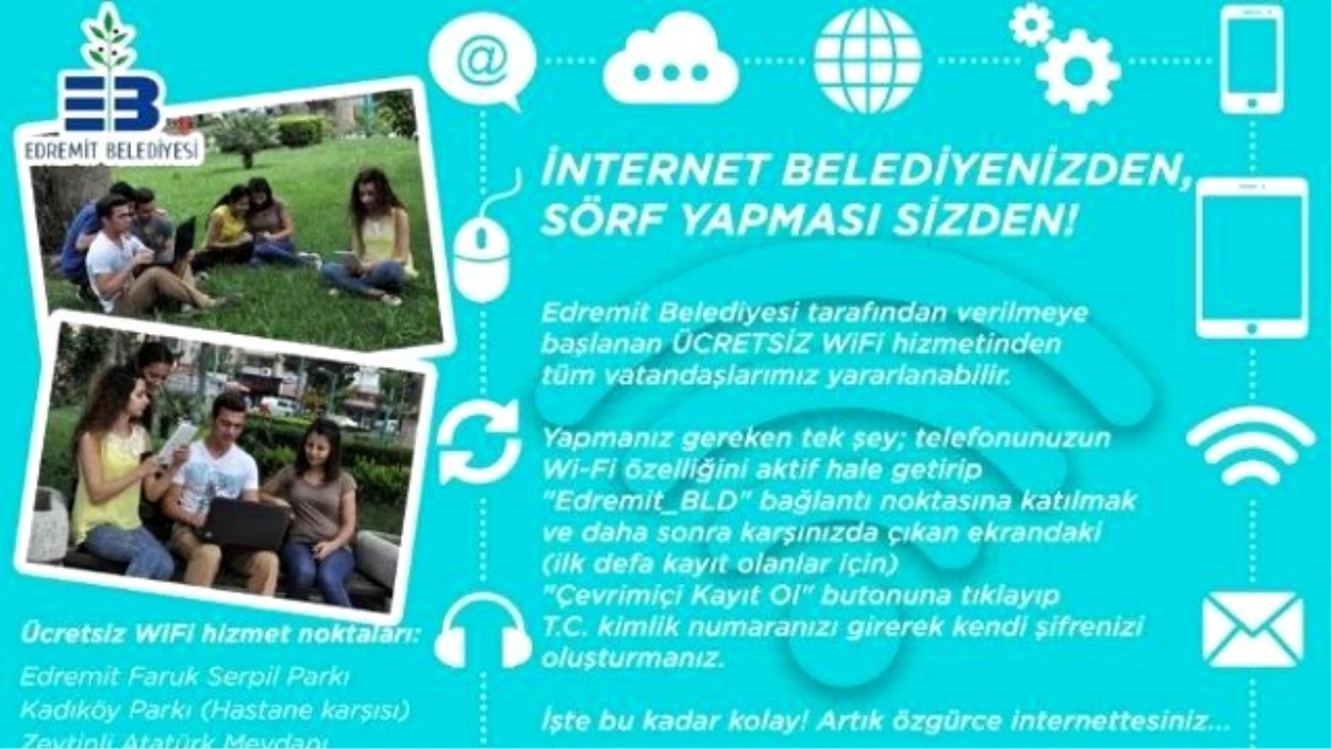 Edremit Belediyesi\'nden Wifi Hizmeti