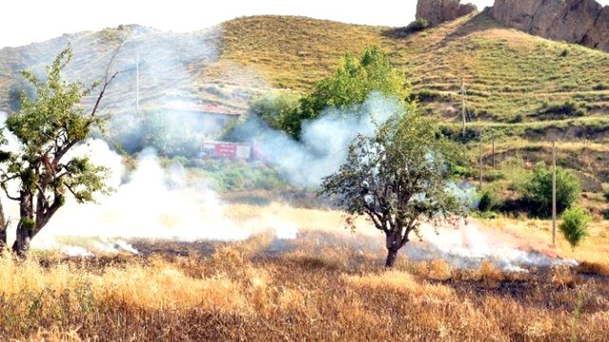 Osmancık\'ta Arpa Tarlası Yandı