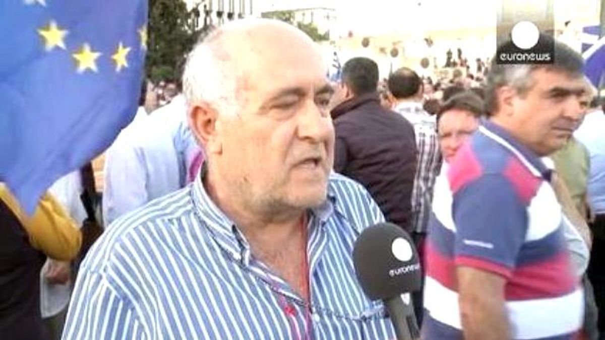 Atina\'da AB Yanlısı Gösteri