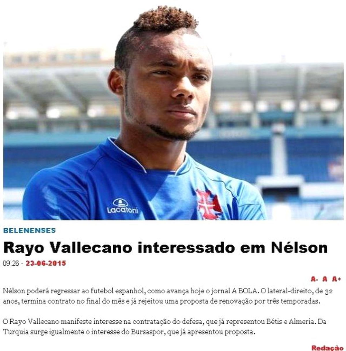 Bursaspor\'un İlgilendiği Nelson İçin Vallecano Devrede