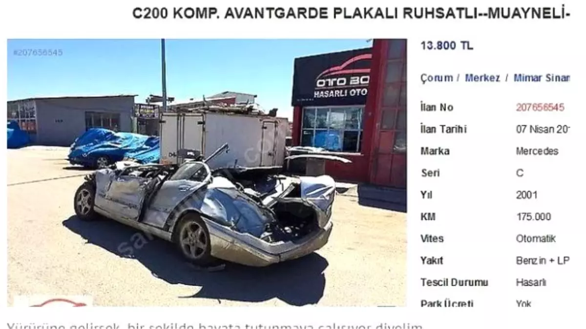 Sahibinden Mercedes\'in hurdası bile pahalı