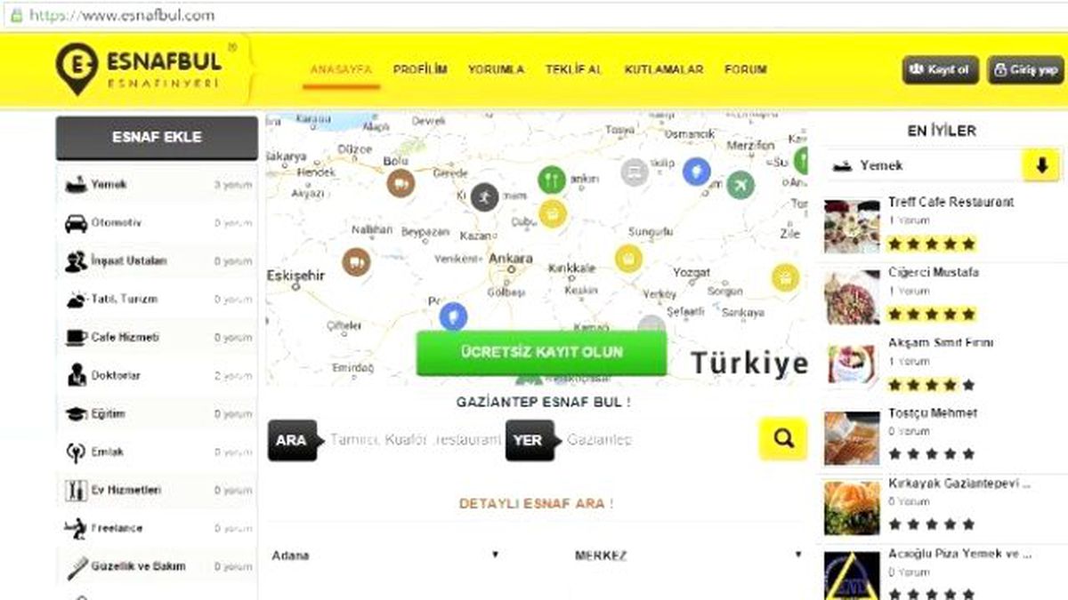 Çılgın İnternet Projesi Esnafbul.com Yayına Girdi