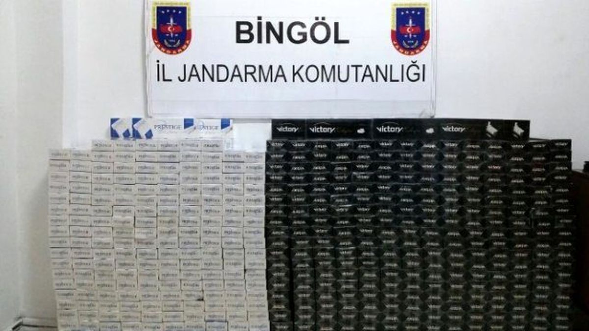 Bingöl\'de 22 Bin Paket Kaçak Sigara Ele Geçirildi