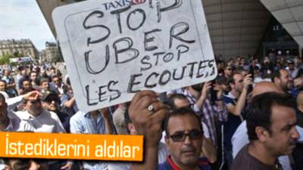 Taksiciler, Uber Yüzünden Paris\'i Ateşe Verdiler