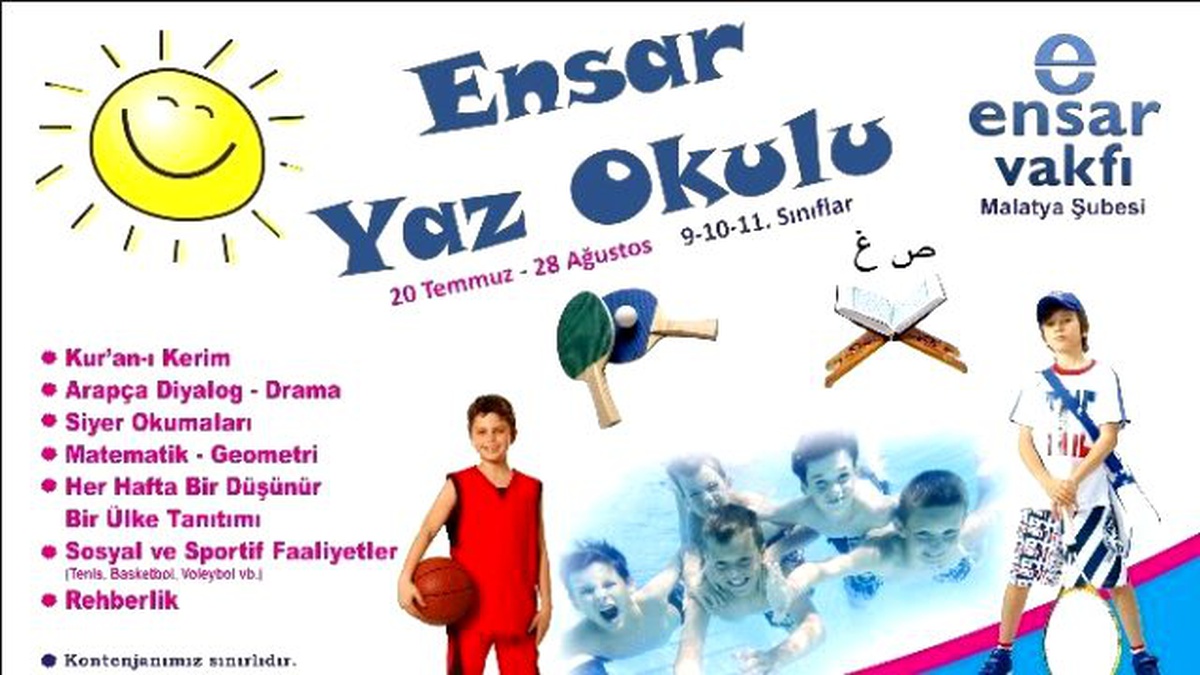 Ensar Vakfı\'ndan Yaz Okulu