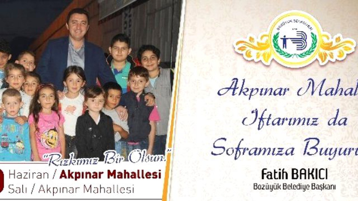 Mahalle İftarlarının 7\'ncisi Akpınar Mahallesi\'nde Yapılacak