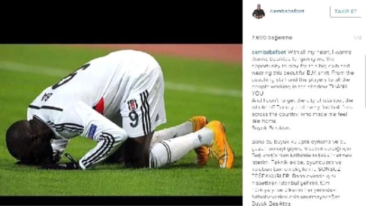 Demba Ba, Beşiktaş'a Veda Etti
