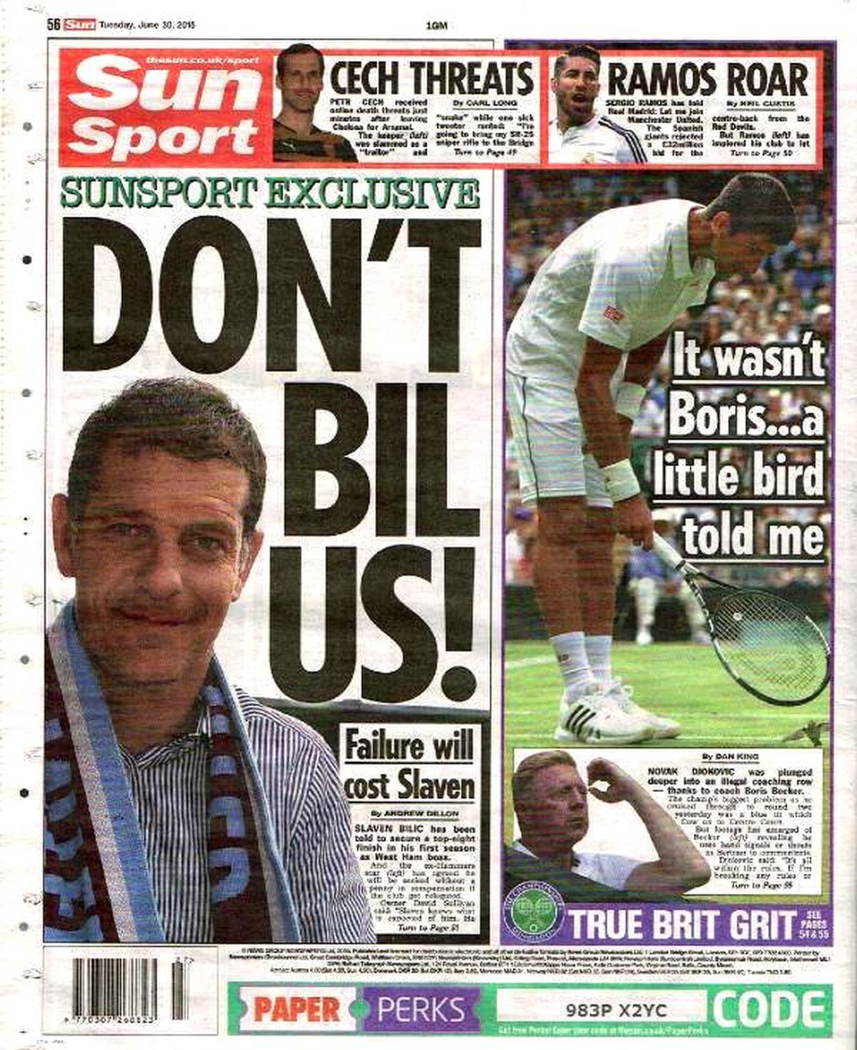 West Ham\'ın Patronu Sullivan\'dan Bilic\'e: Takım, Sezonu İlk 8\'de Bitirmeli