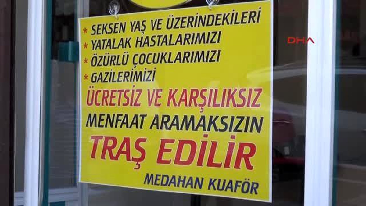 Adanalı Berber, Yaşlı, Gazi ve Engelli Çocukları Ücretsiz Tıraş Ediyor