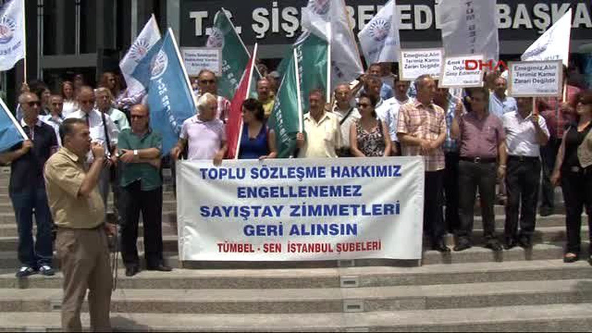 Belediye Çalışanlarından \'Toplu Sözleşme Talepli\' Eylem