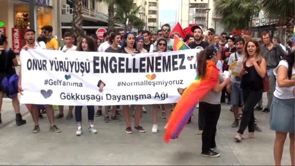 İzmir Onur Yürüyüşü\'ne Müdahale Edilmesi İzmir\'de Protesto Edildi