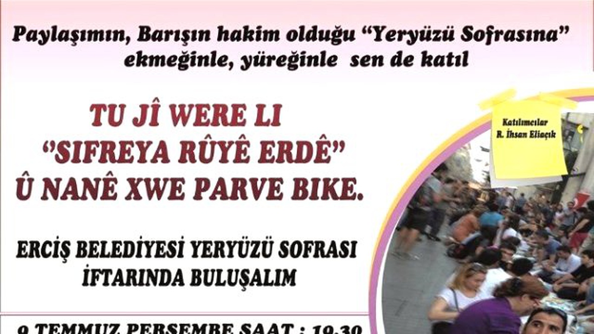 Erciş\'te İlk Defa \'Yeryüzü Sofrası\' Kurulacak.