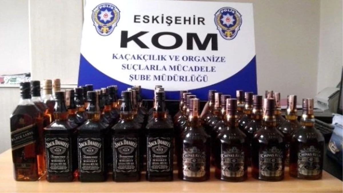 Eskişehir\'de Kaçak Viski Ele Geçirildi