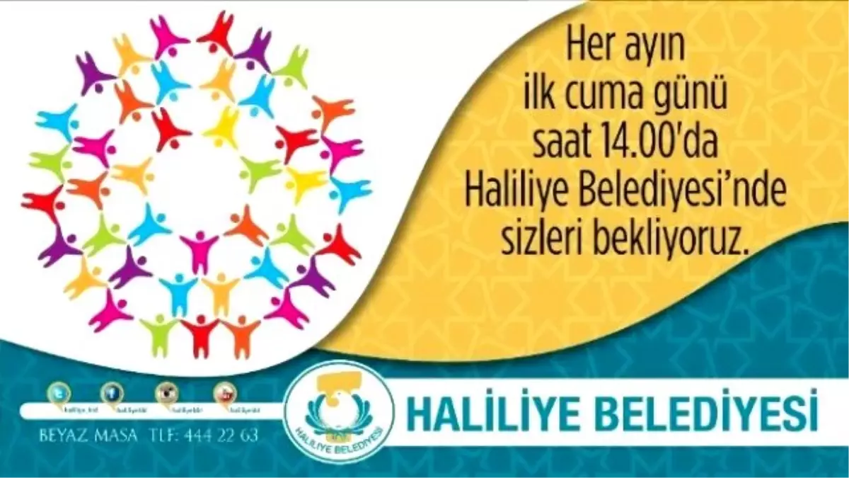 Haliliye Belediyesi\'nde "Halk Günü" Yarın