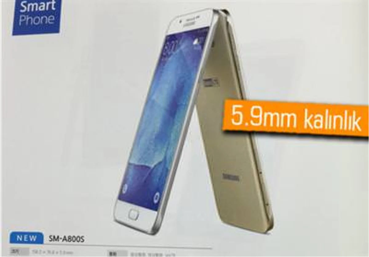 Samsung\'un En İnce Telefonu Galaxy A8 Şimdi de Broşürde Göründü
