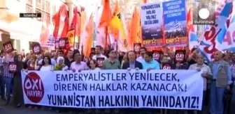 Lizbon ve İstanbul'da Yunanistan ile Dayanışma Yürüyüşü