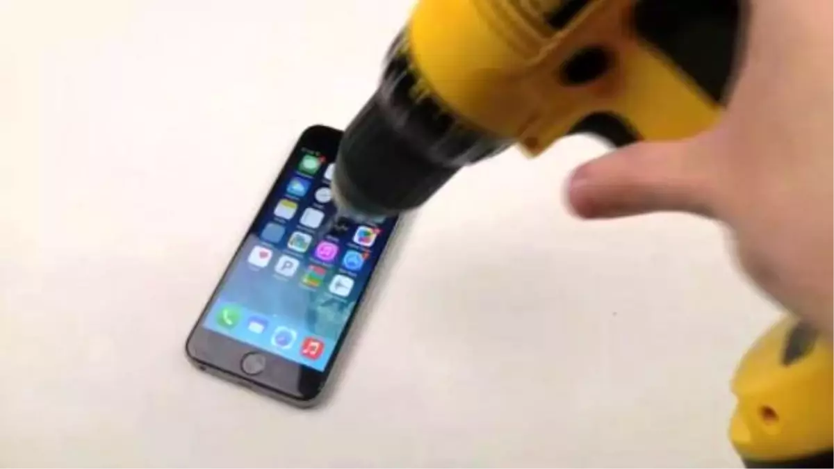 iPhone 6'ya Matkap Testi