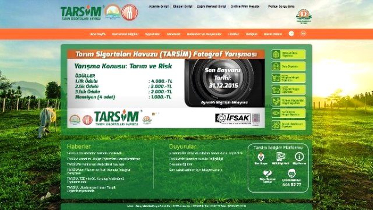 Tarsim\'in Yenilenen Web Sitesi Yayında