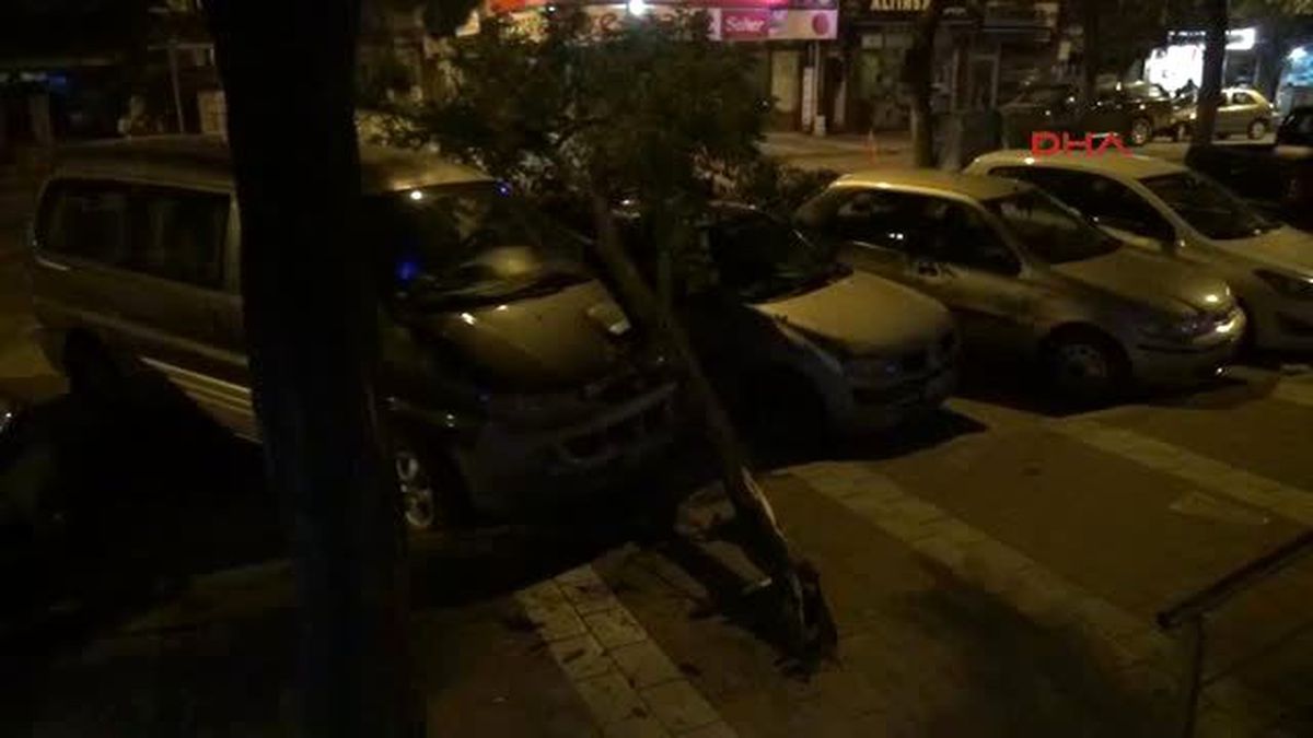 Çanakkale\'de Kırılan Ağaç Dalı 3 Aracın Üstüne Devrildi