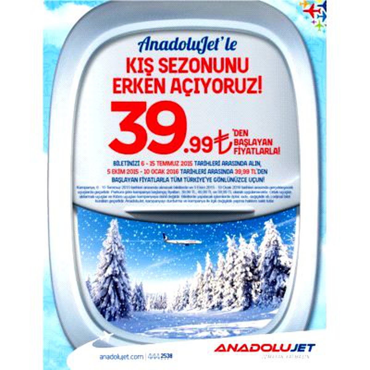 Anadolujet\'ten Yaz Sıcağında Kış Fırsatı